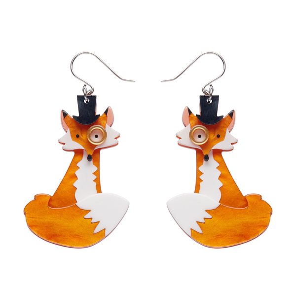 Felix the Fox drop earrings