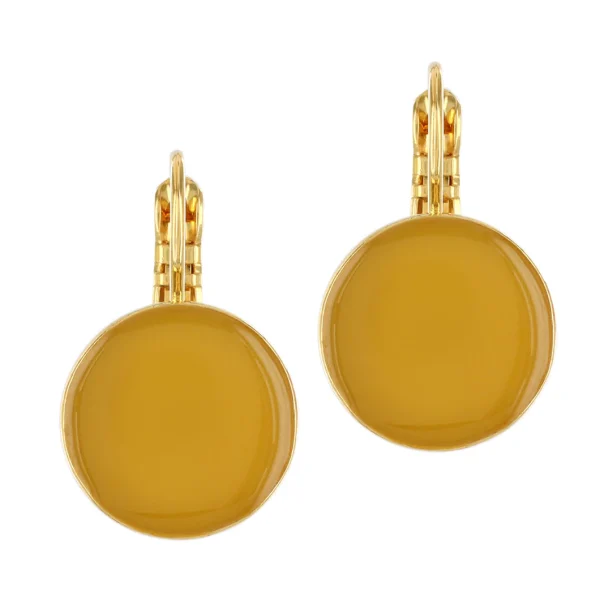 Taratata Electron Circle leverback earrings (gold plated YELLOW)