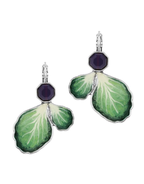 Taratata Heart of Artichoke leverback earrings