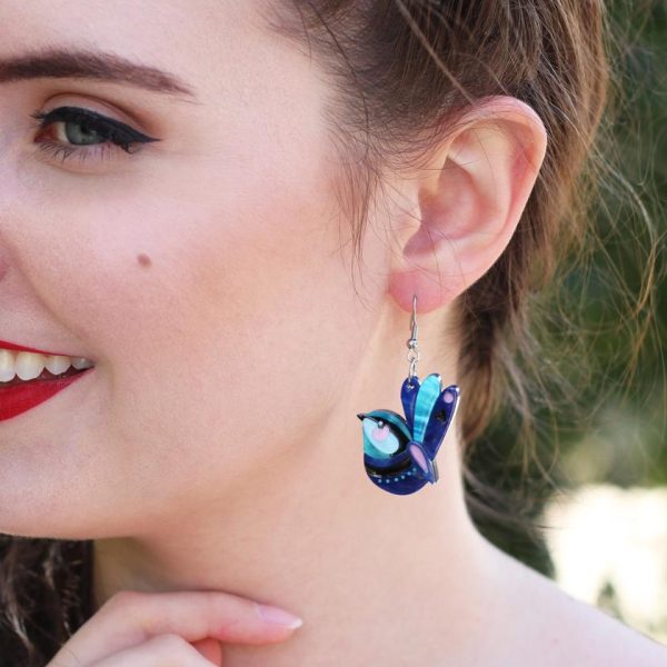 The Splendid Fairy Wren Earrings 2021 - Image 3