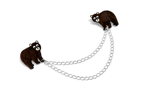 Farah Shah Bear collar clip brooch - Image 3