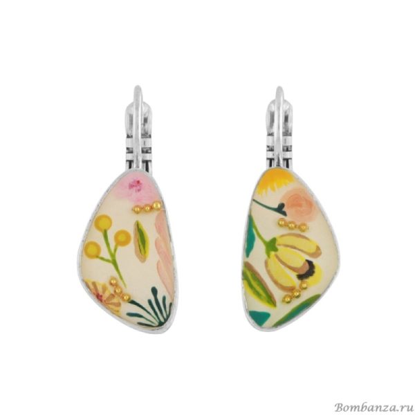 Taratata Brindelle floral small leverback earrings