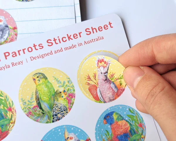 Kayla Reay Sticker Sheet Australian Parrots - Image 2