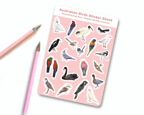 Kayla Reay Sticker Sheet Australian Birds