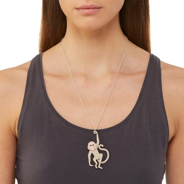 Little Moose Macaque Monkey Pendant - Image 2