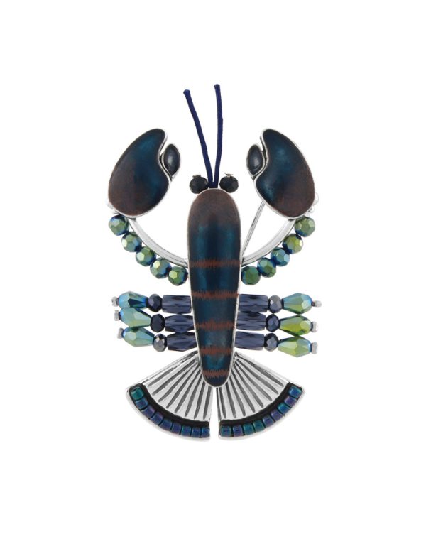 Taratata Mr Lobster brooch BLUE