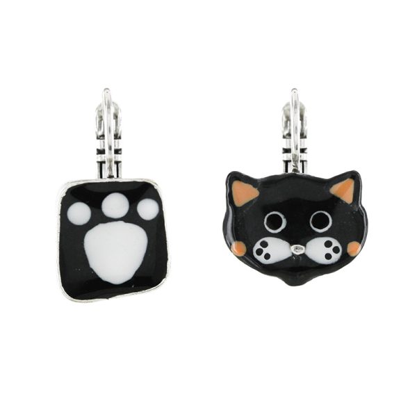 Taratata leverback Cat/Paw earrings