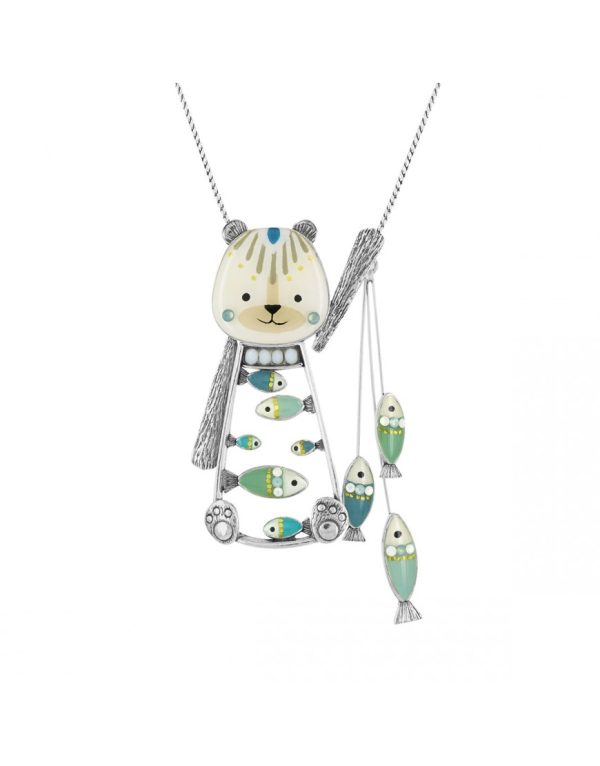 Taratata Alaska fishing bear necklace