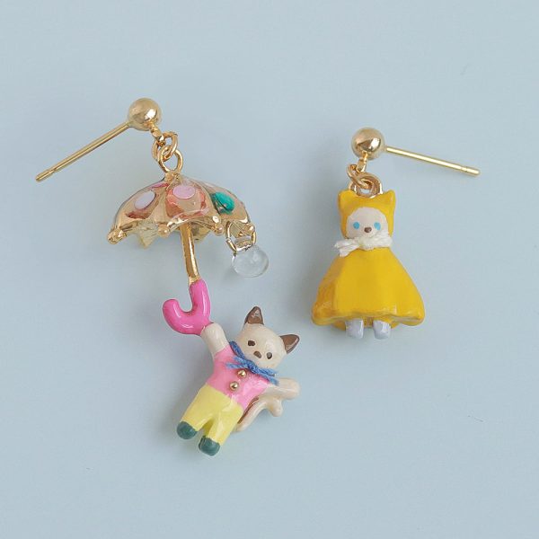 Ayatorie Rainy Cat Earrings - Image 2