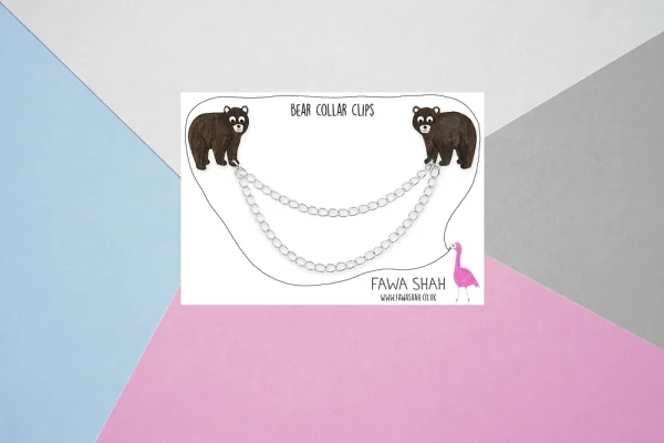 Farah Shah Bear collar clip brooch - Image 2