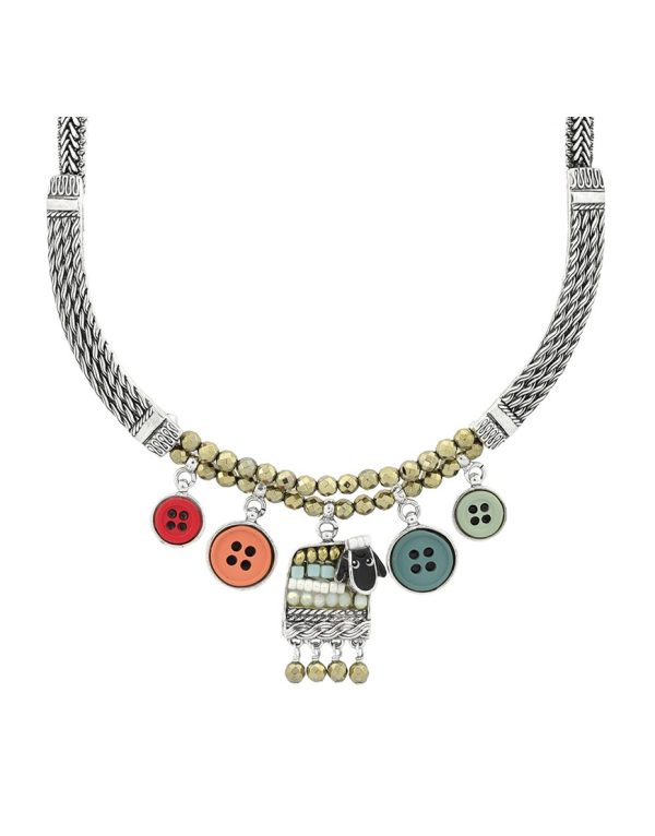 Taratata Collier Couso-Main (sheep and button necklace)