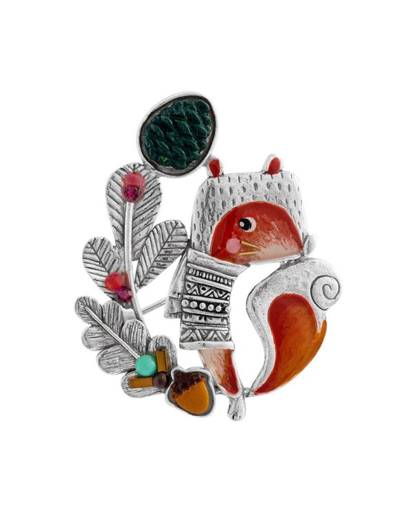 Taratata Casse-Noisette (squirrel with nut) Brooch