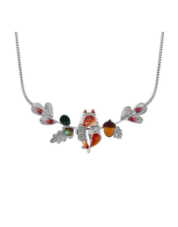 Taratata Casse-Noisette (squirrel with nut) short necklace