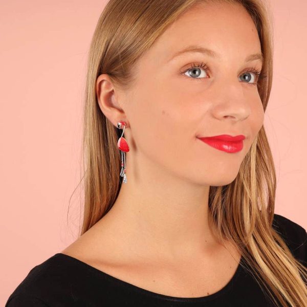 Taratata Pays Des Merveilles (flamingo long earrings) - Image 2