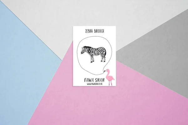 Farah Shah Zebra brooch - Image 4