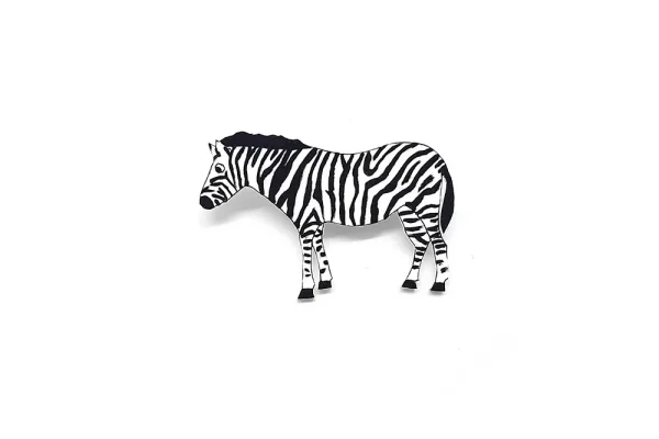 Farah Shah Zebra brooch