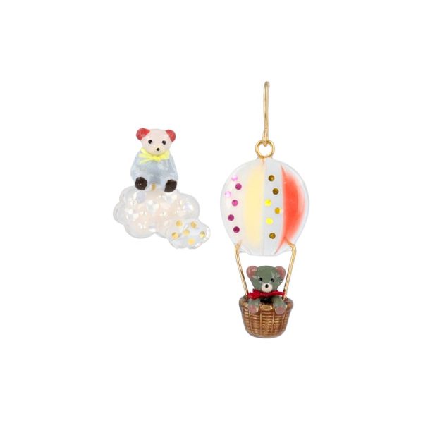 Ayatorie Little Bear Balloon earrings