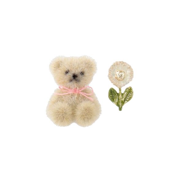 Ayatorie  fluffy bear and flower