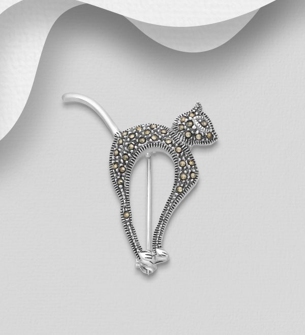 925 Sterling - Cat brooch