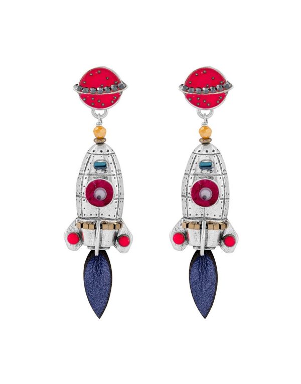 Taratata Spoutnik Rocket stud drop earrings