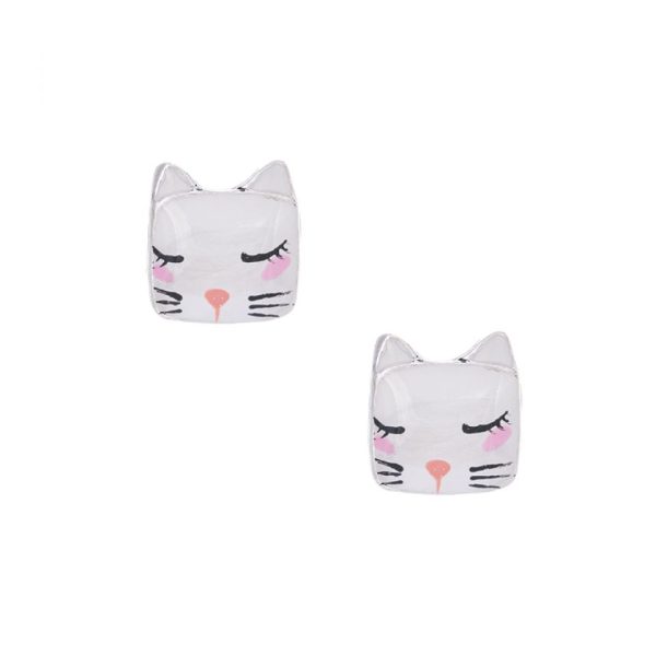 Taratata Wake Up cat face studs