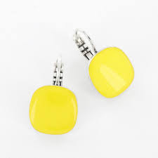 Taratata Dormeuses Diva - yellow earrings