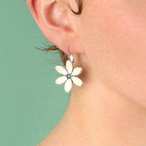 Taratata Ephemera flower leverback earrings medium