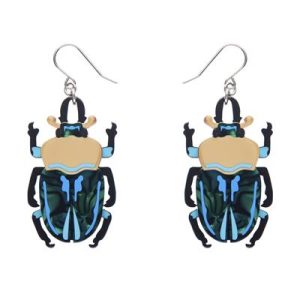 Ruby the Rainbow Stage Beetle drop earrings 2025