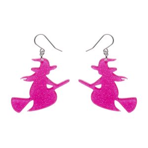 Flying Witch drop Earrings (2025) PINK