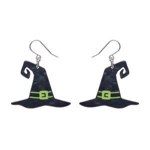Witches HAT drop Earrings (2025) BLACK