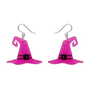 Witches HAT drop Earrings (2025) PINK