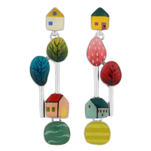 Taratata Dormeuses Mon Petite Village (statement earrings)