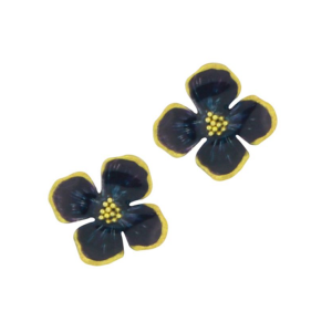 Taratata Puces Hortensia (blue flower studs)