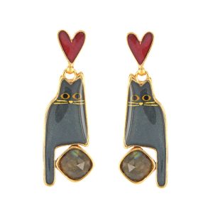 Taratata Puces Magic (magic cat stud drop earring)
