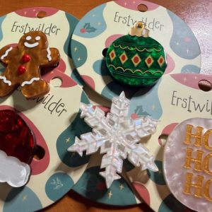 Five Piece Set Christmas simplified range mini brooches 2025