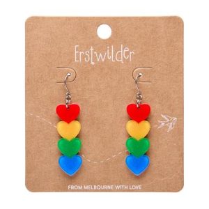 Rainbow Hearts Hook drop Essential Earrings 2025