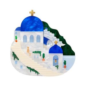 Santorini Sunsets brooch 2026