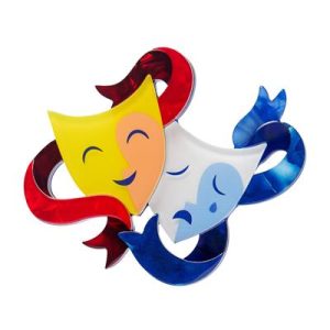 Comedy and Tragedy brooch 2026