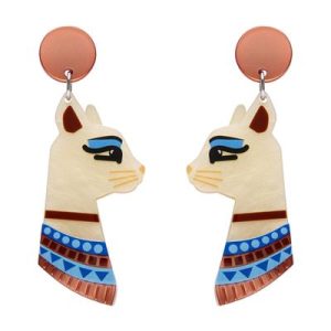 Bastet the Protector (white) drop earrings 2026
