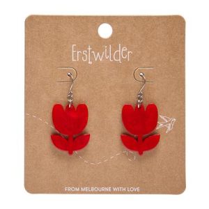 Tulip "essential" drop earrings  RED 2026