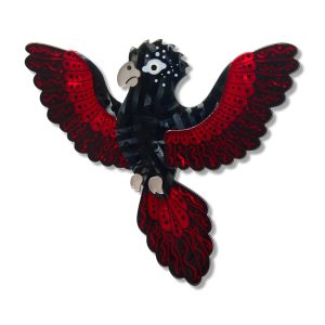 Kurri Kurri Marrpu brooch (red tailed black cockatoo)