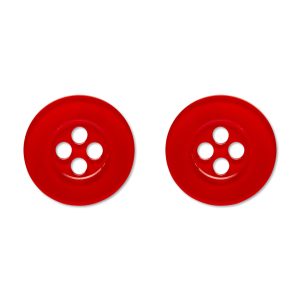 Button Simplified STUD earrings RED