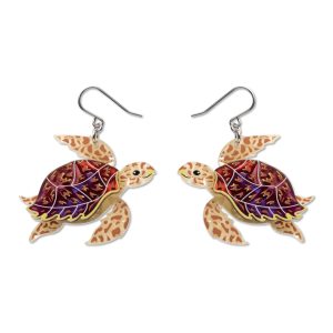 Hawksbill Turtle drop earrings 2026