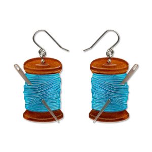Thread and Needle drop earrings