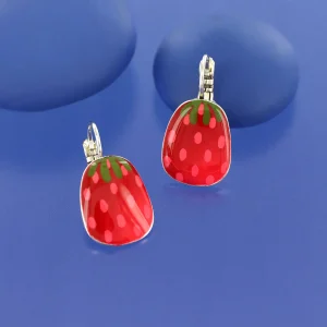 Taratata Delice (strawberry) leverback earrings
