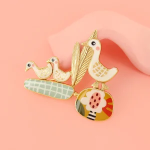 Taratata Plume (Duckpond) brooch