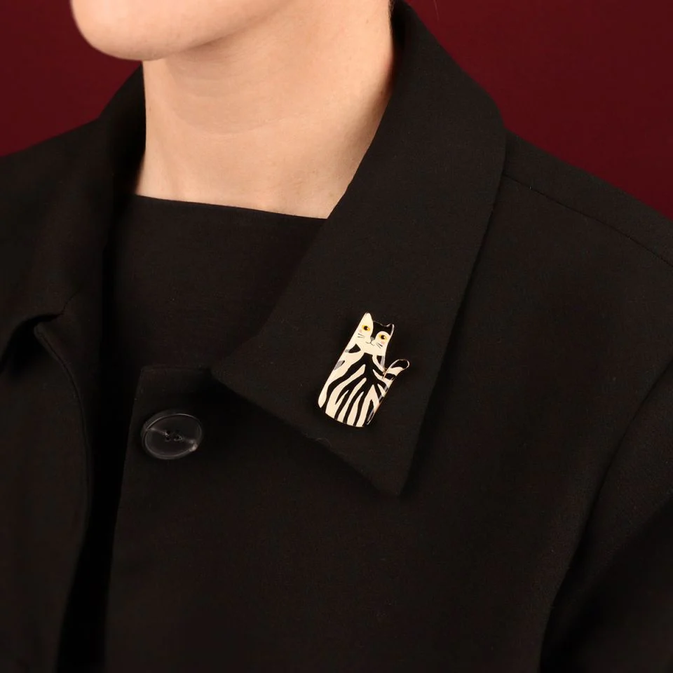 Taratata Alfred (striped cat) brooch - Image 2