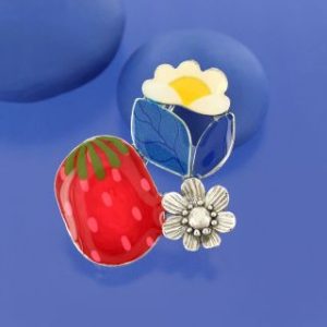 Taratata Delice (strawberry) brooch