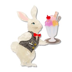 Rabbit Waiter brooch 2026