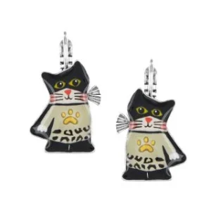 Taratata Supermiaou (super cat) leverback earrings small